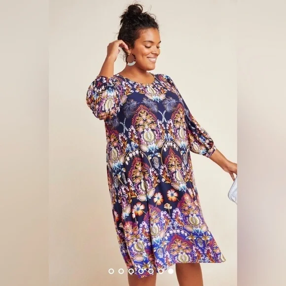 NWT Anthropologie Maeve Sawyer Balloon-Sleeved Dress - Picture 7 of 16